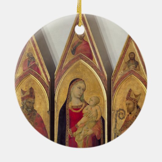 Madonna en kind met SS. Nicholas en Proculus, Keramisch Ornament (Achterkant)