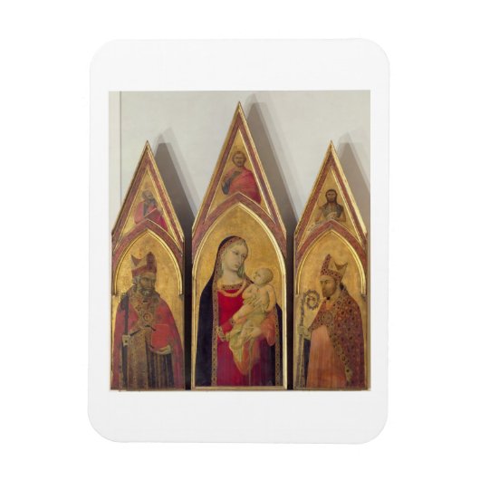 Madonna en kind met SS. Nicholas en Proculus, Magneet (Verticaal)