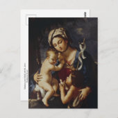 Madonna en kind met St. John van Sirani Briefkaart (Voorkant / Achterkant)