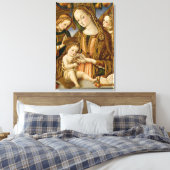 Madonna en kind met twee Angels Canvas Afdruk (Insitu (Slaapkamer))