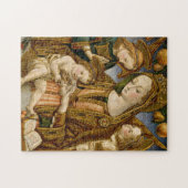 Madonna en kind met twee Angels Legpuzzel (Horizontaal)