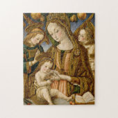 Madonna en kind met twee Angels Legpuzzel (Verticaal)