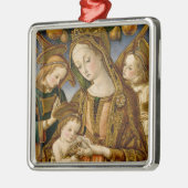 Madonna en kind met twee Angels Metalen Ornament (Links)