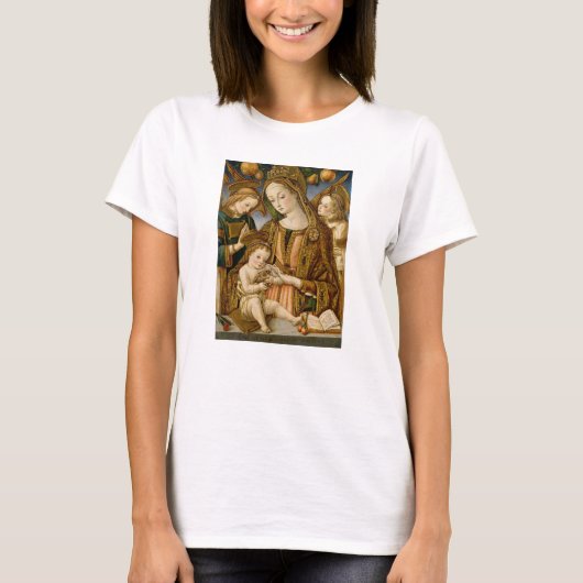 Madonna en kind met twee Angels T-shirt (Voorkant)