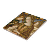 Madonna en kind met twee Angels Tegeltje (Zijkant)
