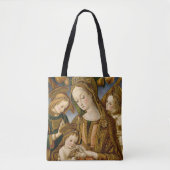 Madonna en kind met twee Angels Tote Bag (Voorkant)