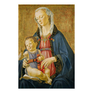Madonna en kind met twee donoren, 1525-1530 perfect poster