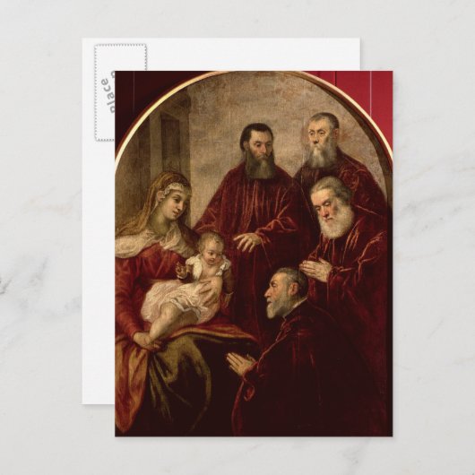 Madonna en kind met vier staatsmannen briefkaart (Voorkant / Achterkant)