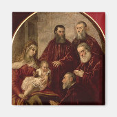 Madonna en kind met vier staatsmannen magneet (Voorkant)