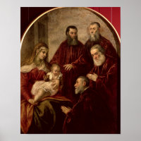Madonna en kind met vier staatsmannen