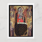 Madonna en kind met zes engelen (panel) briefkaart (Voorkant)