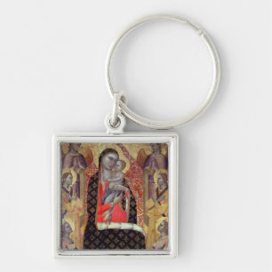 Madonna en kind met zes engelen (panel) sleutelhanger