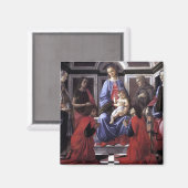 Madonna en kind met zes heiligen - Botticelli - ca Magneet (Voorkant / Achterkant)