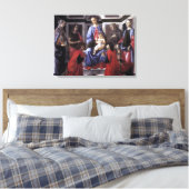 Madonna en kind met zes heiligen - Botticelli Canvas Afdruk (Insitu (Slaapkamer))