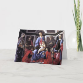 Madonna en kind met zes heiligen - Botticelli Kaart
