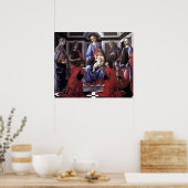 Madonna en kind met zes heiligen - Botticelli Poster (Keuken)