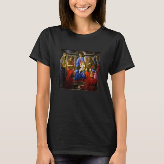 Madonna en kind met zes heiligen Sandro Botticell T-shirt (Voorkant)