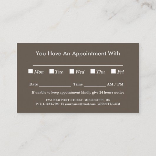 Madonna en kind met zilveren Lijst Afsprakenkaartje (Achterkant)