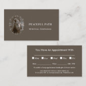 Madonna en kind met zilveren Lijst Afsprakenkaartje (Voorkant / Achterkant)