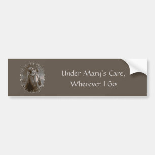 Madonna en kind met zilveren Lijst Bumpersticker