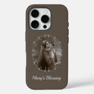 Madonna en kind met zilveren Lijst iPhone 16 Pro Hoesje