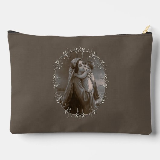  Madonna en kind met zilveren Lijst Etui (Achterkant)