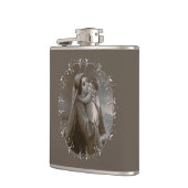  Madonna en kind met zilveren Lijst Heupfles (Links)