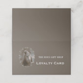  Madonna en kind met zilveren Lijst Klantenkaartje (Buitenkant ongevouwen)