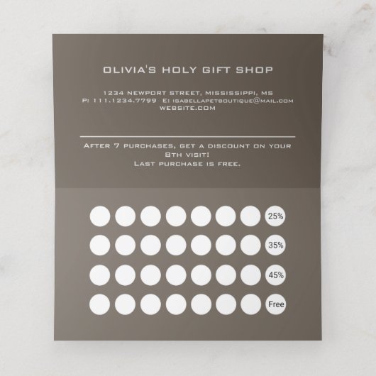  Madonna en kind met zilveren Lijst Klantenkaartje (Binnenkant ongevouwen)