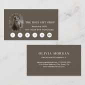 Madonna en kind met zilveren Lijst Klantenkaartje (Voorkant / Achterkant)