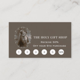  Madonna en kind met zilveren Lijst Klantenkaartje