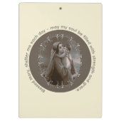  Madonna en kind met zilveren Lijst Klembord (Achterkant)