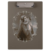 Madonna en kind met zilveren Lijst Klembord (Voorkant)