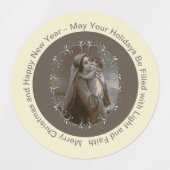  Madonna en kind met zilveren Lijst Labels (Design 2)