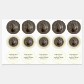  Madonna en kind met zilveren Lijst Labels (Vel)