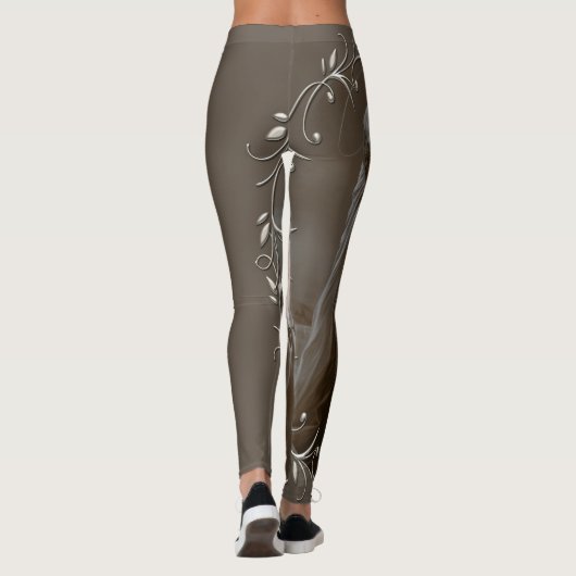  Madonna en kind met zilveren Lijst Leggings (Achterkant)