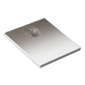  Madonna en kind met zilveren Lijst Notitieblok (Schuin)