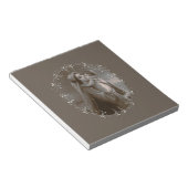  Madonna en kind met zilveren Lijst Notitieblok (Schuin)