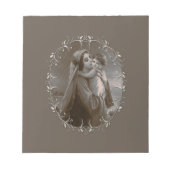  Madonna en kind met zilveren Lijst Notitieblok (Voorkant)