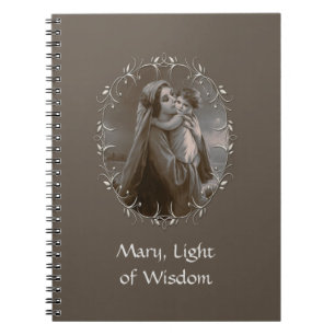  Madonna en kind met zilveren Lijst Notitieboek