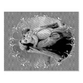  Madonna en kind met zilveren Lijst Rubberstempel (Afrduk)