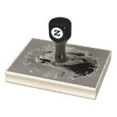  Madonna en kind met zilveren Lijst Rubberstempel (Stempel)