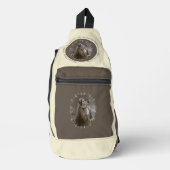 Madonna en kind met zilveren Lijst Sling Bag (Voorkant)