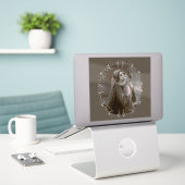  Madonna en kind met zilveren Lijst Sticker (Laptop op bureau)