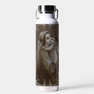  Madonna en kind met zilveren Lijst Waterfles