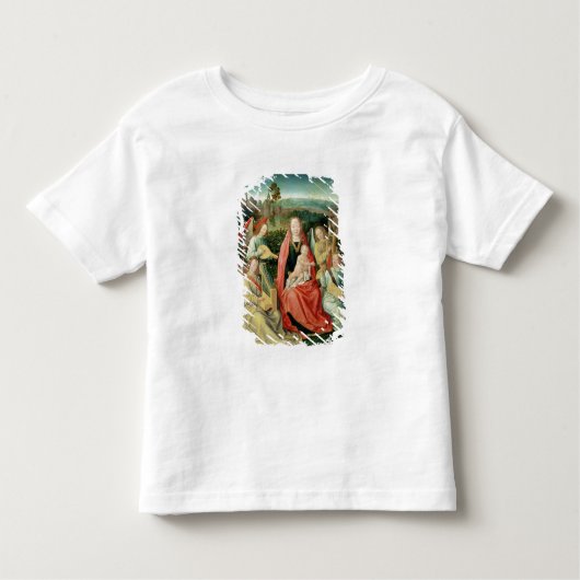 Madonna en kind omringd door Angels Kinder Shirts (Voorkant)