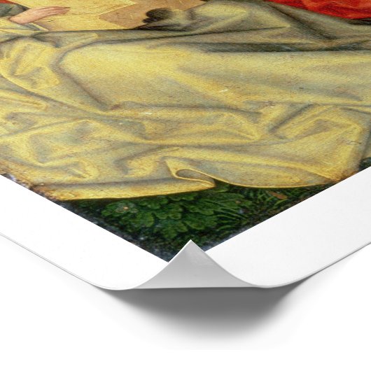 Madonna en kind omringd door Angels Poster (Hoek)