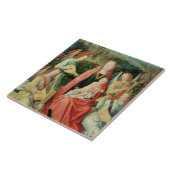 Madonna en kind omringd door Angels Tegeltje (Zijkant)
