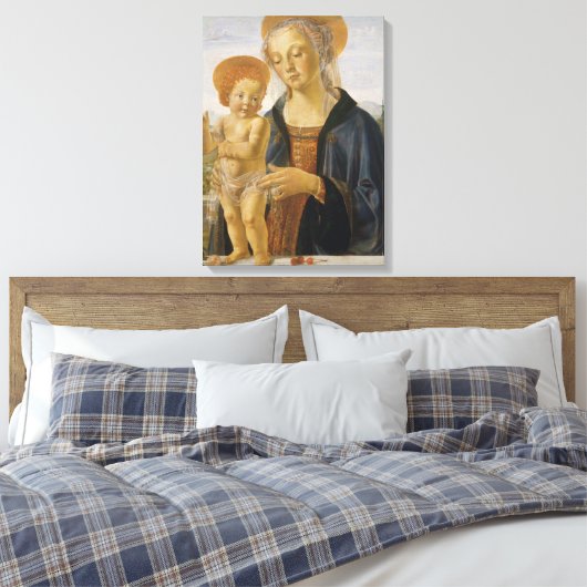 Madonna en kind, ongeveer 1470 canvas afdruk (Insitu (Slaapkamer))