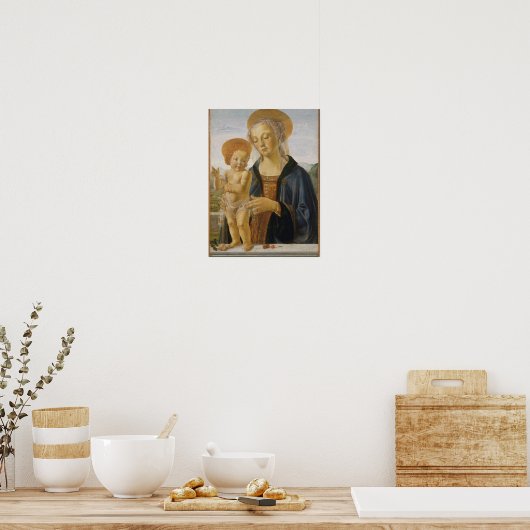 Madonna en kind, ongeveer 1470 poster (Keuken)